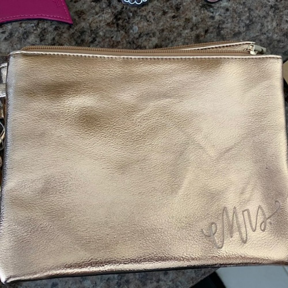 Mrs Mary Square Rose Gold Clutch/ Purse/ Wallet